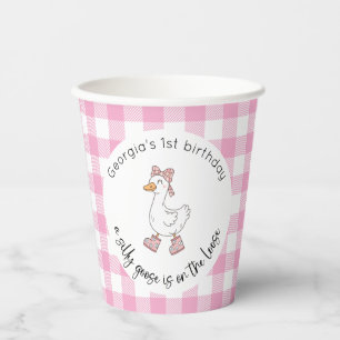 Gobelets En Papier Anniversaire Silly Goose Rose