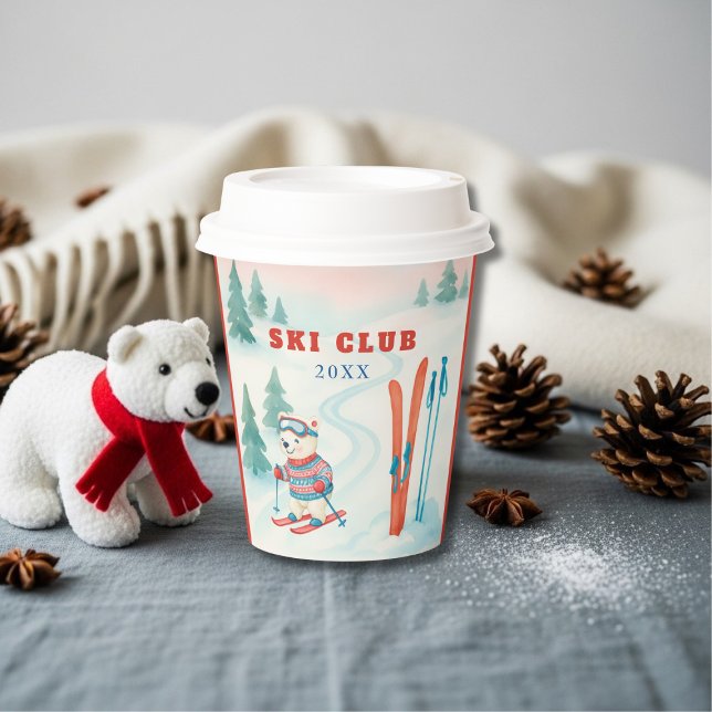 Gobelets En Papier Après Bébé Ski Club Baby Bear  (Après Bébé Ski Club Baby Bear Paper Cup)