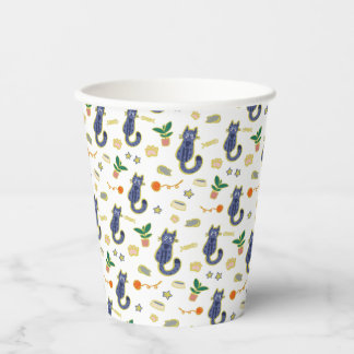 Gobelets En Papier Aquarelle Cute Chats Motif