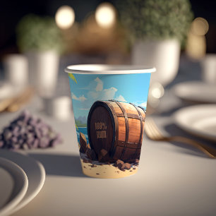 Gobelets En Papier Arr ! Pirate Boys "100% rhum" plaisanterie Anniver