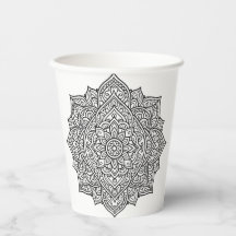 Art mandala aux lignes noires complexes