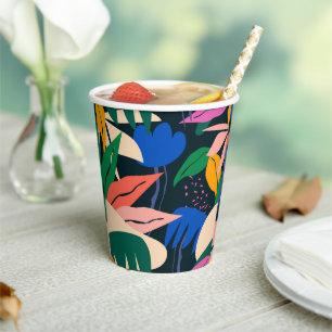 Gobelets En Papier Attention Getter tropical abstrait