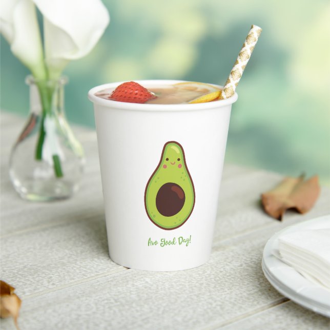 Gobelets En Papier Avo Good Day Happy Avocado (Insitu)
