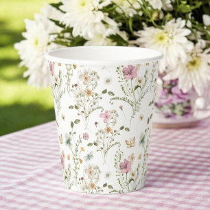 Gobelets En Papier Baby in Bloom Fleur sauvage Baby shower fille