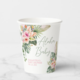 Gobelets En Papier Baby shower Aloha