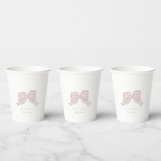 Gobelets En Papier Baby shower arc rose