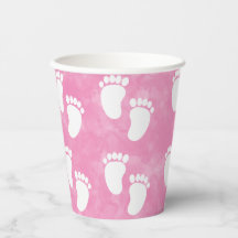 Baby shower d'aquarelle rose Empreinte Motif