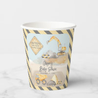 Baby shower de camion de construction