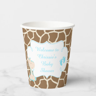 Gobelets En Papier Baby shower de la Giraffe Bleue