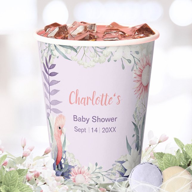 Gobelets En Papier Baby shower de la vaisselle en lavande enchantée (Enchanted Lavender Tableware Baby Shower Paper Cups ©Susanne Sachers - Sunny Mind 🌞)