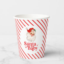Baby shower de Noël Retro Père Noël Baby