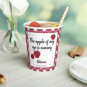 Gobelets En Papier Baby shower de pomme rouge