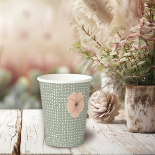 Gobelets En Papier Baby Shower Désert Chic