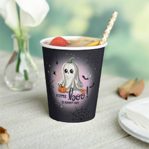 Gobelets En Papier Baby shower du Citrouille d'Halloween Little Boo