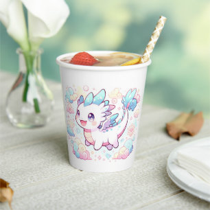 Gobelets En Papier Baby shower du Pastel Majestic Dragon