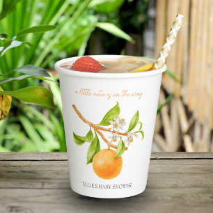 Gobelets En Papier Baby shower esthétique Little Cutie