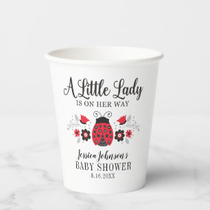Gobelets En Papier Baby shower fille de la petite dame Ladybug