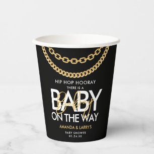 Gobelets En Papier Baby shower Hip hop Gold Chain