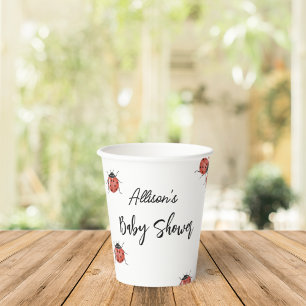 Gobelets En Papier Baby shower Ladybug mignon