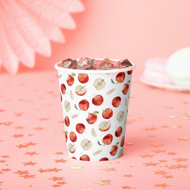 Gobelets En Papier Baby shower Motif Apple (Insitu)