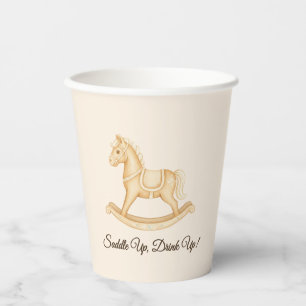 Gobelets En Papier baby shower occidental Boho "Saddle Up"