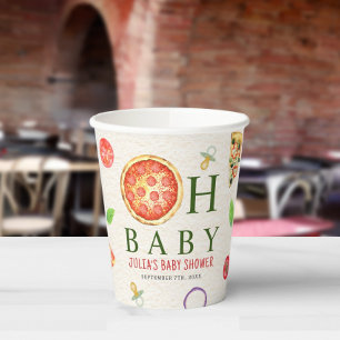 Gobelets En Papier Baby shower Oh Baby Pizza & Pacifiers