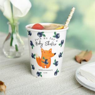Gobelets En Papier Baby-Shower Renard