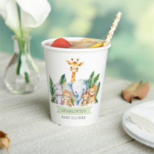 Gobelets En Papier Baby shower Safari Adventure