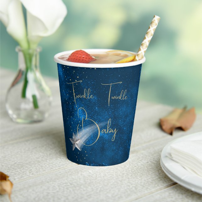 Gobelets En Papier Baby shower Twinkle Twinkle Stars (Insitu)