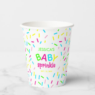 Gobelets En Papier Baby Sprinkle Shower Rainbow Sprinkles Colorful