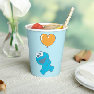 Gobelets En Papier Ballon en forme de cœur de Cookie Monster