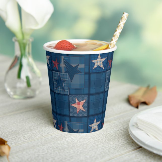 Gobelets En Papier Ballotin de patchwork Denim (Insitu)
