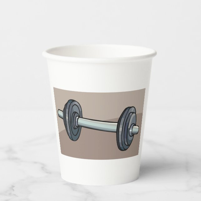 Gobelets En Papier Barbell Weightlifting Gym Fitness Lover (Recto)