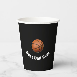 Gobelets En Papier Basket meilleur papa jamais personnalisé