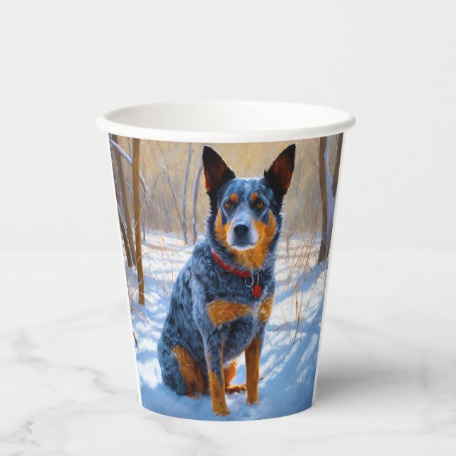 Gobelets En Papier Bateau Australien Laisser neiger Noël (Recto)