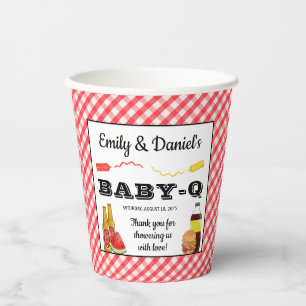 Gobelets En Papier BBQ Baby showers de tasses de papier