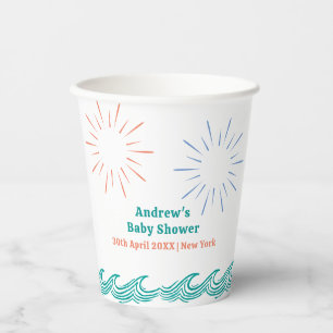 Gobelets En Papier Beach Summer Voici Le Baby shower Son