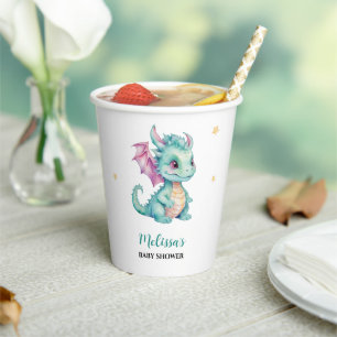 Gobelets En Papier Bébé Dragon Mignon