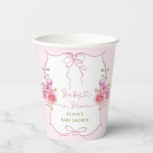 Gobelets En Papier Bébé en fleur Fleur sauvage Baby shower de la cou 