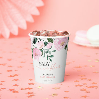 Gobelets En Papier Bébé Floral en Fleur