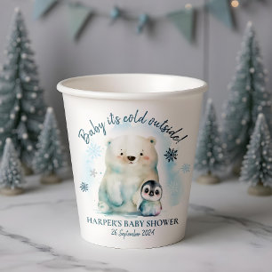 Gobelets En Papier Bébé Il fait froid dehors