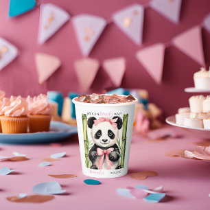 Gobelets En Papier Bébé Panda ours filles Baby shower