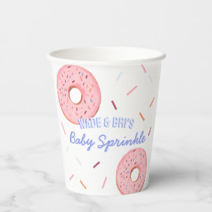 Gobelets En Papier Bébé Saupoudrer Boutique de beignets Thème Café je