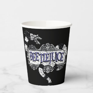 Gobelets En Papier Beetlejus   Vapeur de sable enroulé sur le logo Be