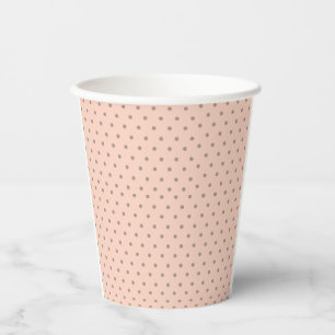 Gobelets En Papier Belle Pastel Rose avec des points Anniversaire