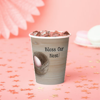Gobelets En Papier Bénis Notre Nid, Fête De Nichage