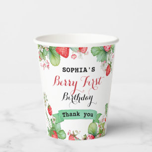 Gobelets En Papier Berry Lovely Premier anniversaire