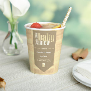 Gobelets En Papier Bière brassée bébé personnalisée Étiquette Drôle D