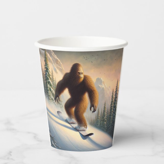 Gobelets En Papier Bigfoot Snowboard (Recto)