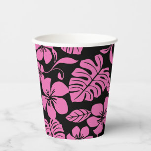 GOBELETS EN PAPIER BIKINI ROSE (NOIR/ROSE)